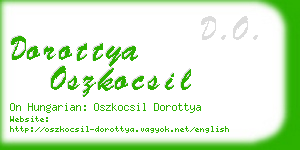 dorottya oszkocsil business card